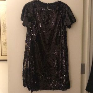 Zara Size S Black Sequined Dress
